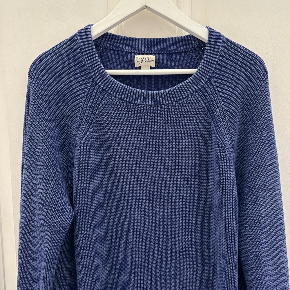 J. Crew Men’s Heritage Cotton Shaker-stitch Sweater Large - Picture 3 of 10